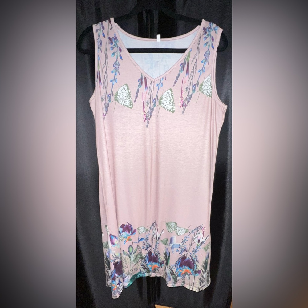 NWOT Purple Butterfly Sleeveless Summer Dress